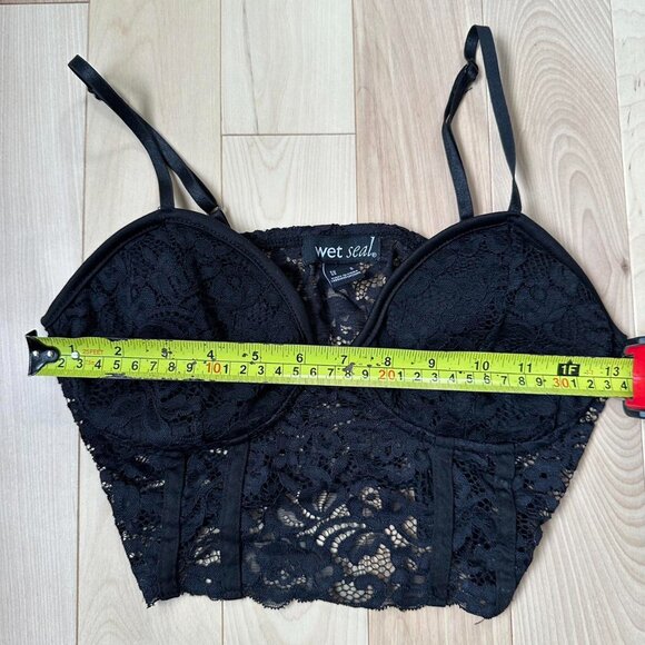 Wet Seal Corset-Style Lace Cami with Built-In Push-Up Bra (Size L) - Picture 4 of 6